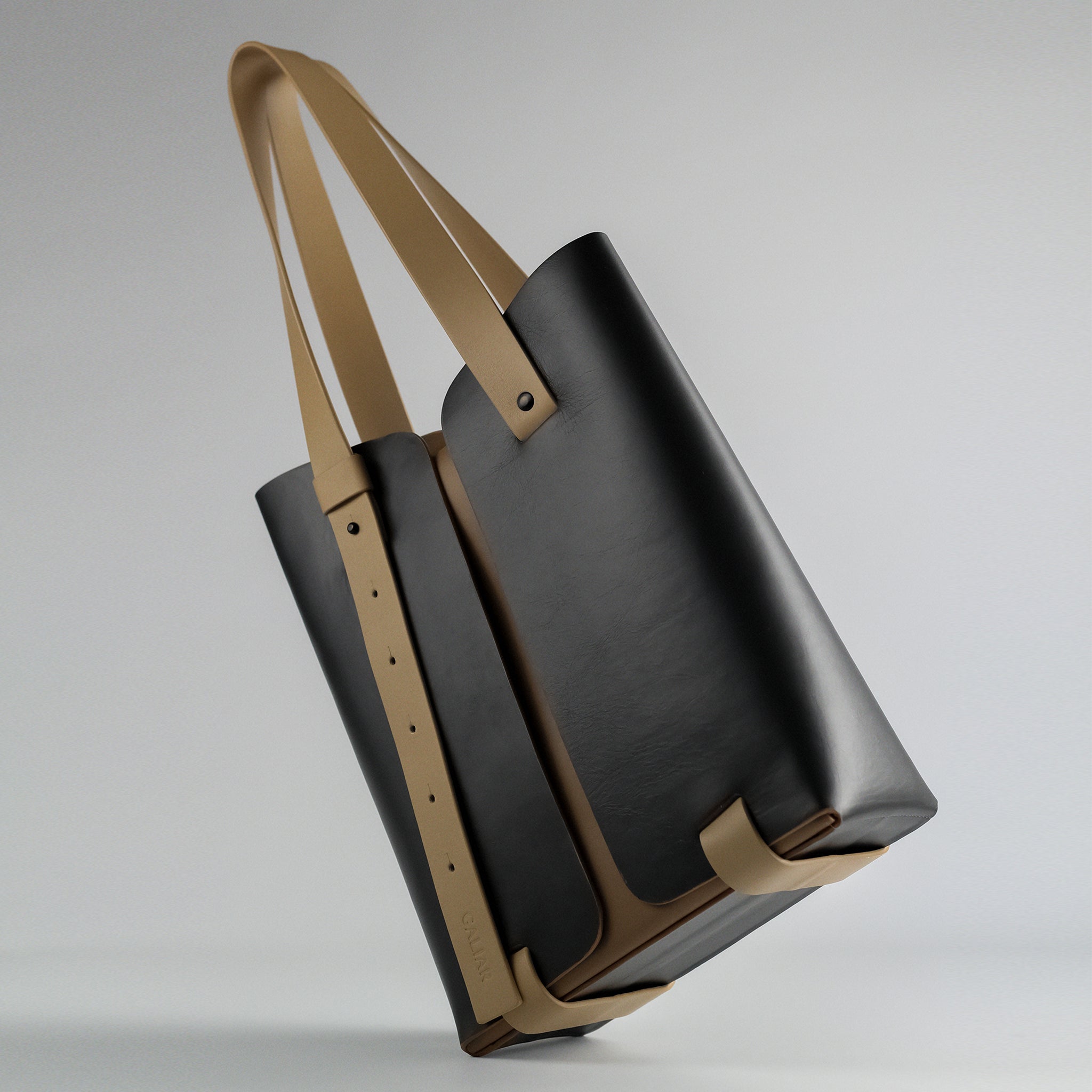 PRE ORDER - Panache vertical tote in Asphalt Espresso