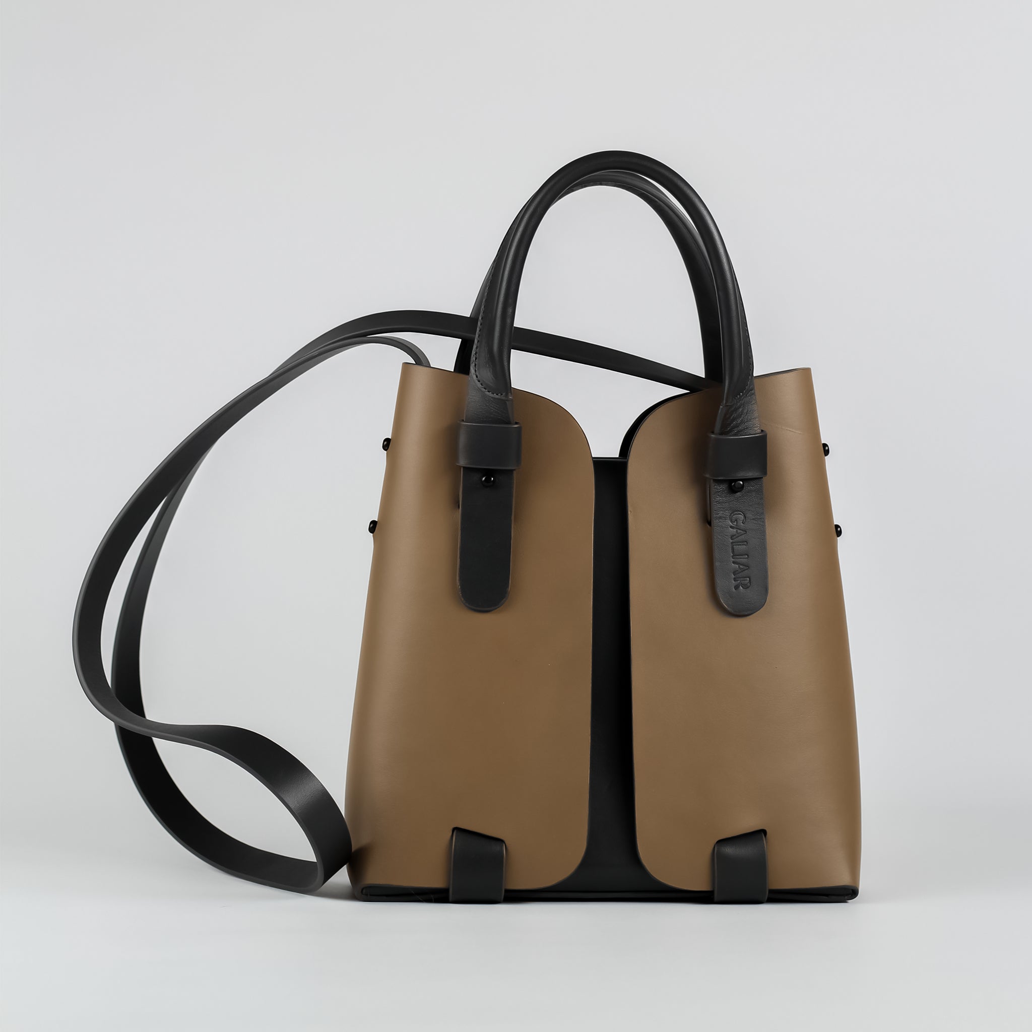 PRE ORDER - Panache square tote in Asphalt Espresso