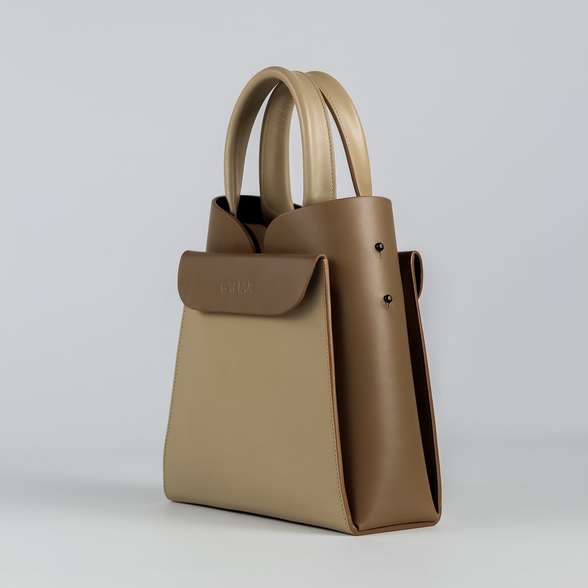 PRE ORDER - Reverie square tote in Cappuccino