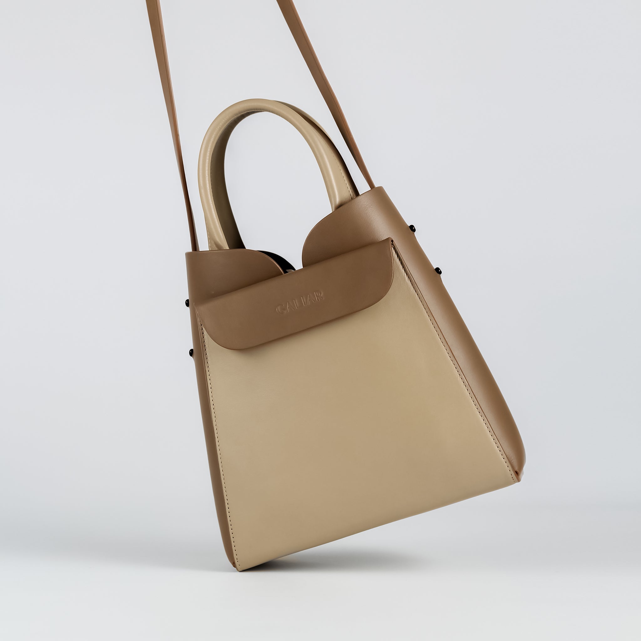 PRE ORDER - Reverie square tote in Cappuccino